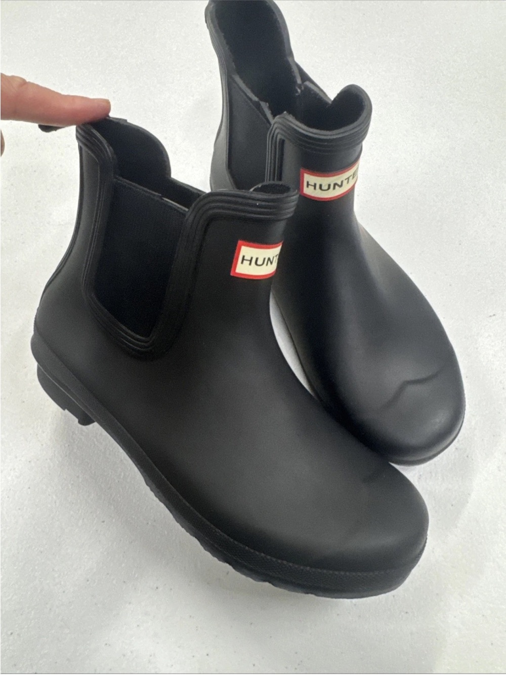 Hunter women Short Chelsea Rain Boots - Black